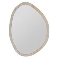 Wandspiegel Flow - blank hout - organische vorm - 44 x 60 cm - wanddecoratie spiegels