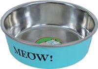 Katteneetbak RVS meow 11 cm mint - Gebr. de Boon