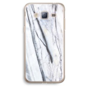 Gestreepte marmer: Samsung Galaxy J3 (2016) Transparant Hoesje