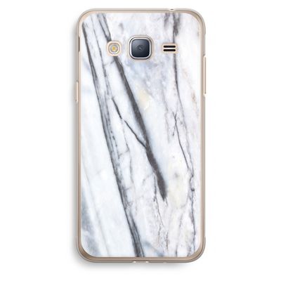 Gestreepte marmer: Samsung Galaxy J3 (2016) Transparant Hoesje