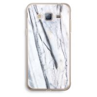 Gestreepte marmer: Samsung Galaxy J3 (2016) Transparant Hoesje