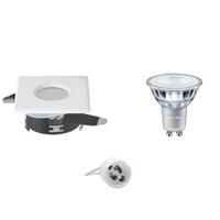 Philips LED Inbouwspot Set GU10 - Waterdicht IP65 - Mat Wit - Dimbaar Warm Wit