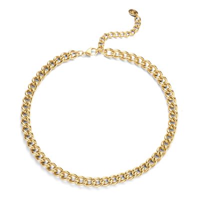 CO88 8CN-26215 Ketting Gourmet staal goudkleurig 9 mm 40-47 cm