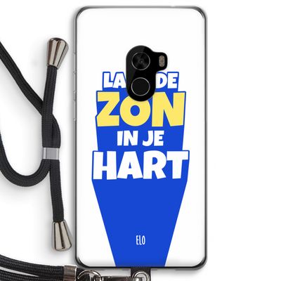 Laat de zon in je hart: Xiaomi Mi Mix 2 Transparant Hoesje met koord