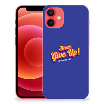 iPhone 12 Mini | Siliconen hoesje | met naam Never Give Up iPhone 12 Mini | Siliconen hoesje | met naam Never Give Up