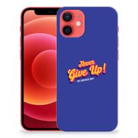 iPhone 12 Mini | Siliconen hoesje | met naam Never Give Up