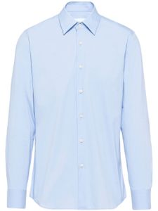 Prada long-sleeved poplin shirt - Bleu