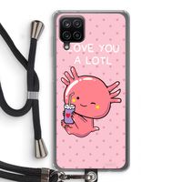 Love You A Lotl: Samsung Galaxy A12 Transparant Hoesje met koord Love You A Lotl: Samsung Galaxy A12 Transparant Hoesje met koord