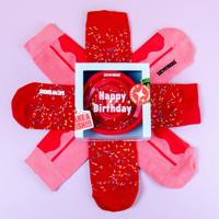 Verjaardagstaart sokken (set van 2)
