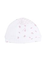 Monnalisa bonnet en coton à fleurs - Blanc - thumbnail