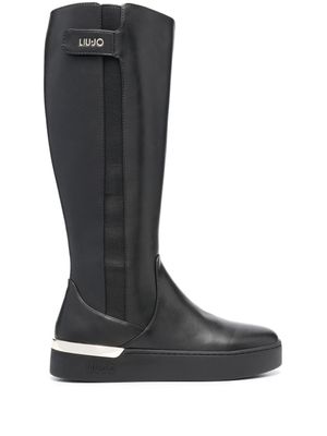 LIU JO bottes Silvia 89 à logo imprimé - Noir