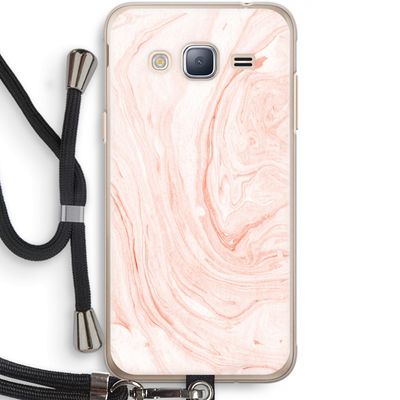 Peach bath: Samsung Galaxy J3 (2016) Transparant Hoesje met koord