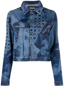Ahluwalia veste en jean à imprimé graphique - Bleu