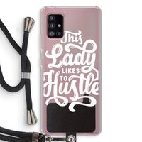 Hustle Lady: Samsung Galaxy A51 5G Transparant Hoesje met koord