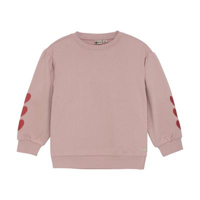Daily7 winter sweater meisjes - roze - hart borduursel