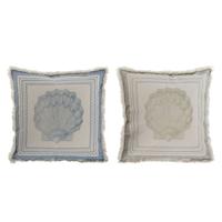 Kussen Home ESPRIT Blauw Beige 45 x 10 x 45 cm (2 Stuks)