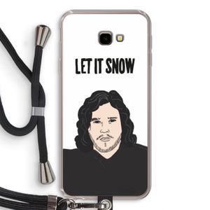 Let It Snow: Samsung Galaxy J4 Plus Transparant Hoesje met koord
