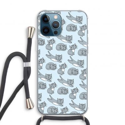 Poezen: iPhone 12 Pro Transparant Hoesje met koord