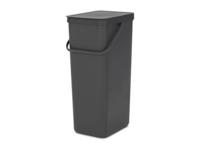 Brabantia sort & go afvalbak 40l grey