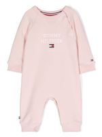 Tommy Hilfiger Junior Katoenen romper met logoprint - Roze - thumbnail