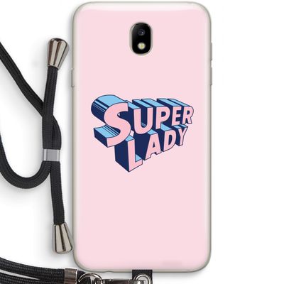 Superlady: Samsung Galaxy J7 (2017) Transparant Hoesje met koord