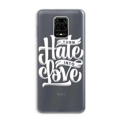 Turn hate into love: Xiaomi Redmi Note 9 Pro Transparant Hoesje