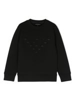 Emporio Armani Kids sweat à logo brodé - Noir