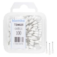 Adereindhuls 0,5qmm Wit penlengte = 8mm 100 stuks 720025 geïsoleerd Klemko