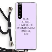 Relatief: Sony Xperia 1 III Transparant Hoesje met koord