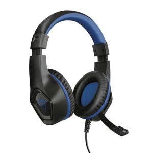 Trust GXT404B Rana Over Ear headset Gamen Kabel Stereo Zwart, Blauw Ruisonderdrukking (microfoon) Volumeregeling, Microfoon uitschakelbaar (mute)