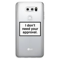 Don't need approval: LG V30 Transparant Hoesje