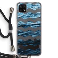 Oceaan: Samsung Galaxy A22 5G Transparant Hoesje met koord