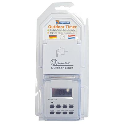 Superfish Outdoor Timer - Digitale Tijdschakelaar LCD, 8 Programma&apos;s, Accubehoud