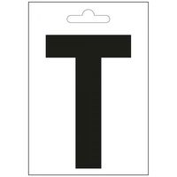 Nautic letter T zwart 100 mm.