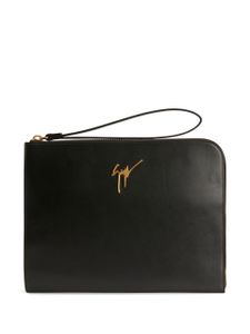 Giuseppe Zanotti pochette Fabian en cuir - Noir