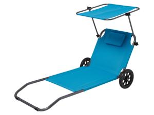 CRIVIT Ligbed met zonnedak (Blauw)