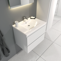 SaniGoods Sally badkamermeubel 60cm wit mat met keramische wastafel - thumbnail