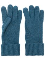 N.Peal gants nervurés en cachemire - Bleu - thumbnail