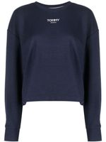 Tommy Jeans t-shirt en coton mélangé à logo imprimé - Bleu