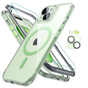 iPhone 15 Classic Pro Case (HaloLock) Set Clear Green