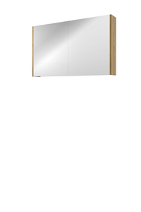 Proline Comfort spiegelkast met spiegels aan binnen- en buitenzijde en 2 deuren 100 x 60 x 14 cm, ideal oak
