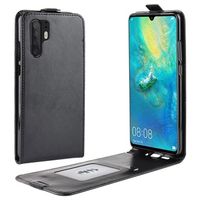 Huawei P30 Pro Verticale Flip Case met Kaartsleuf - Zwart