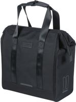 Basil grand fietsshopper - zwarte waterafstotende tas voor elektrische fietsen, 23l