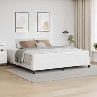 Bedframe met matras met matras Wit 200 x 200 cm Kunstleer