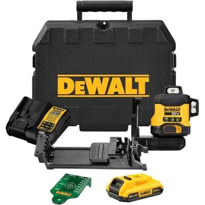 DeWALT DCLE34031D1-QW 18V XR 3x360° Compact laser groen in koffer incl. 2.0Ah accu en lader