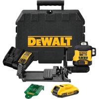 DeWALT DCLE34031D1-QW 18V XR 3x360° Compact laser groen in koffer incl. 2.0Ah accu en lader DeWALT DCLE34031D1-QW 18V XR 3x360° Compact laser groen in koffer incl. 2.0Ah accu en lader