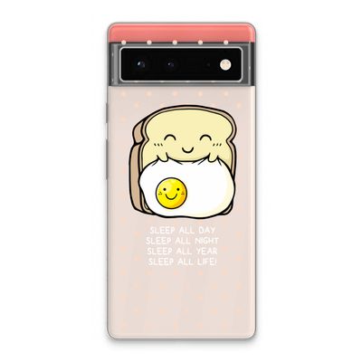 Sleep All Day: Google Pixel 6 Transparant Hoesje
