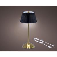 LED Tafellamp oplaadbaar zwart H30,5cm