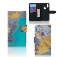 Xiaomi Mi Mix 2s | Bookcase | Marble Blue Gold