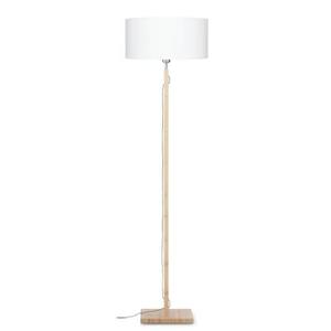 GOOD&MOJO Vloerlamp Fuji - Wit|Bamboe - Ø47cm